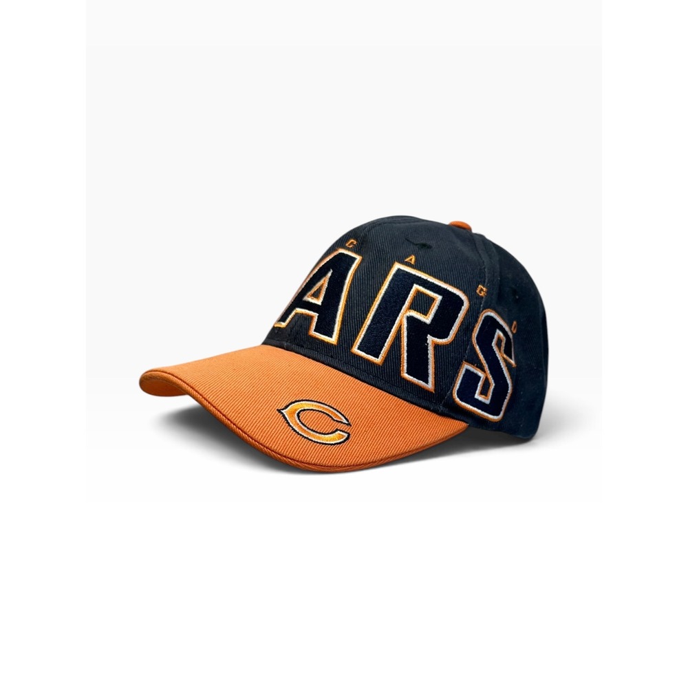 Reebok Chicago Bears Hat Mens OSFA Navy Blue Orange NFL Strapback Cap